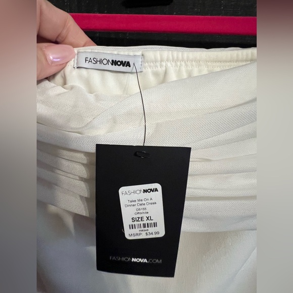 Fashion Nova White Off the Shoulder Dress - Picture 3 of 5